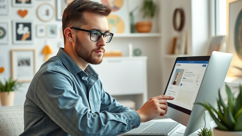 website designer creating local landing page for website optimization for local businesses, thoughtful, modern web design, inspirational studio decor